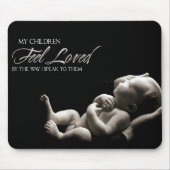 「私の子ども感じは愛した」モチベーション肯定 マウスパッド (正面)