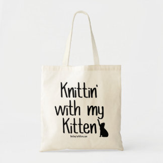 私の子ネコとのKnittin トートバッグ