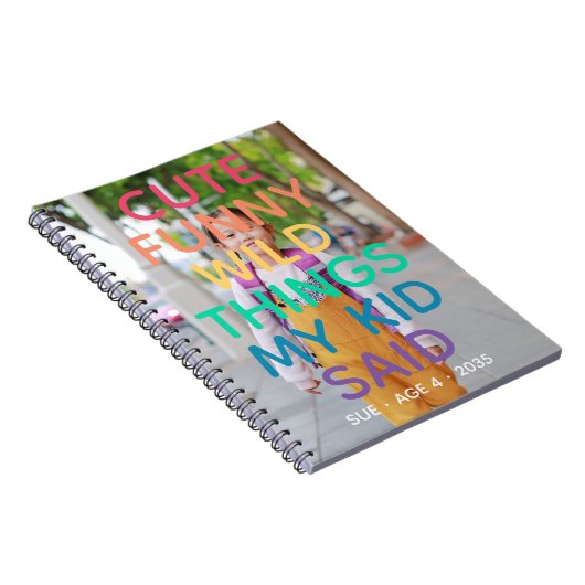 私の子供おもしろいが写真を言った虹のかわいいワイルド ノートブック (右側)