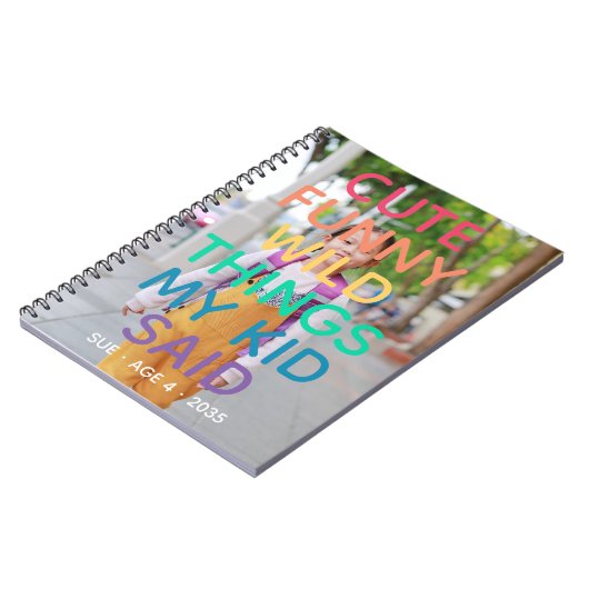 私の子供おもしろいが写真を言った虹のかわいいワイルド ノートブック (左側)