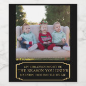 私の子供がフォトラベルの理由かもしれない ワインラベル (シングルラベル)