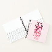 私の子供が名前を言っパーソナライズされたた可愛い ノートブック (内部)