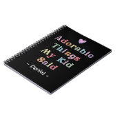 私の子供が言ったかわいいこと ノートブック (左側)