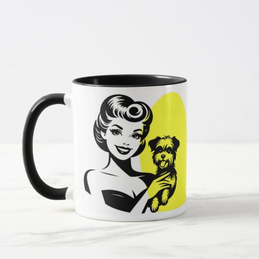 私の子供たちはポーズマグを持っている – 犬 マグカップ (左)