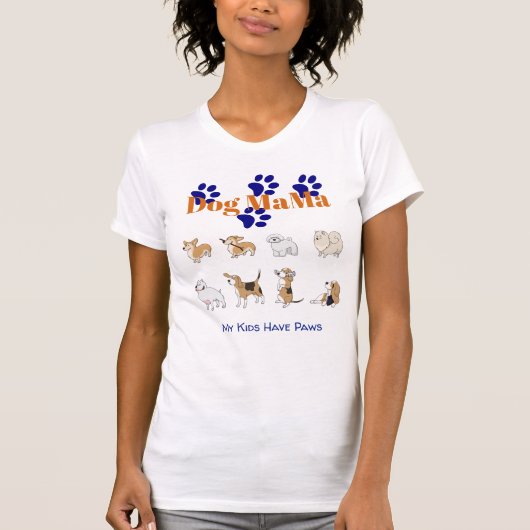 私の子供たちは手を持っている – Dog Ma Tシャツ (正面)