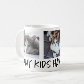 私の子供たちは手3フォトコーヒーマグを持っている コーヒーマグカップ (正面左)