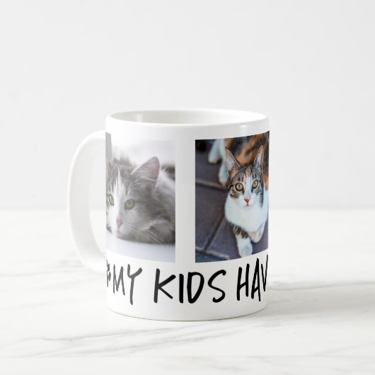 私の子供たちは手3フォトコーヒーマグを持っている コーヒーマグカップ (正面左)