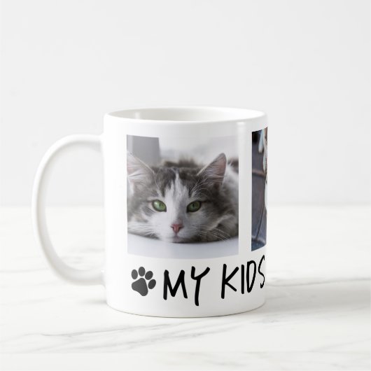 私の子供たちは手3フォトコーヒーマグを持っている コーヒーマグカップ (左)