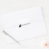 私の子供たちは毛皮のシールを貼っている ラウンドシール (封筒)