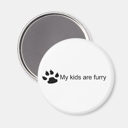 私の子供たちは毛皮の磁石 マグネット (正面/裏面)