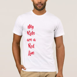 私の子供たちは赤ラインTシャツだ Tシャツ