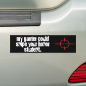 私の子供のゲーマー バンパーステッカー (車上)