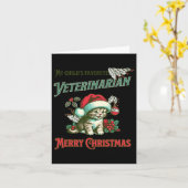 私の子供の獣医お気に入りのだ。クリスマス退役軍人 カード (黄色い花)