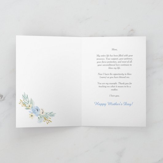 私の子供の祖母の写真テンプレートの母の日 カード (内部)