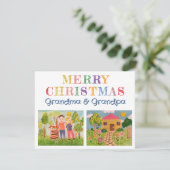 私の子供の芸術を作るメリークリスマス シーズンカード (スタンド正面)