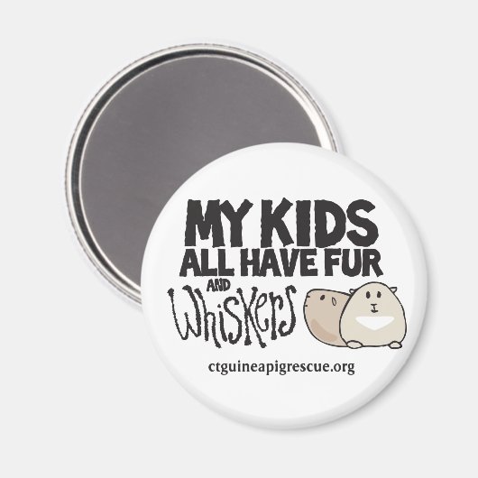 私の子供はみんな毛皮とヒゲの磁石を持っている マグネット (正面/裏面)