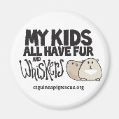 私の子供はみんな毛皮とヒゲの磁石を持っている マグネット (正面)