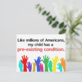 私の子供は既に状態がある。医療 ポストカード (スタンド正面)