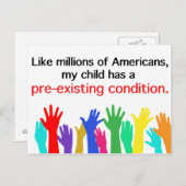 私の子供は既に状態がある。医療 ポストカード (正面/裏面)