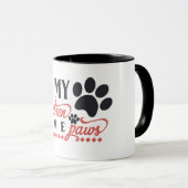 私の子供は皆前足のマグを持っている マグカップ (正面右)