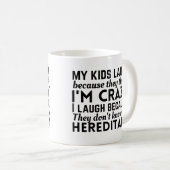私の子供は私が考えいから笑う熱狂する コーヒーマグカップ (正面右)