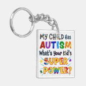 私の子供は自閉症を持っている子供の力はすごい何か？ キーホルダー (正面左)