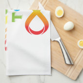 私の子供は自閉的に無限素晴らしである キッチンタオル (四つ折り)