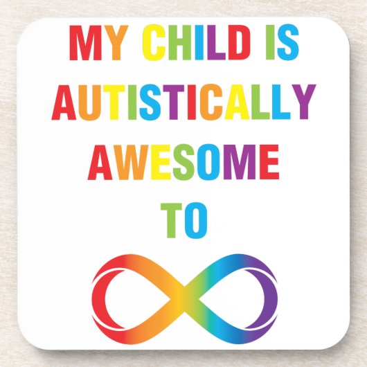 私の子供は自閉的に無限素晴らしである コースター (正面)