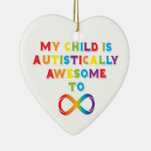 私の子供は自閉的に無限素晴らしである セラミックオーナメント (右)