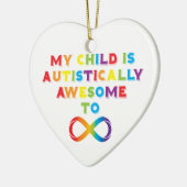 私の子供は自閉的に無限素晴らしである セラミックオーナメント (左)