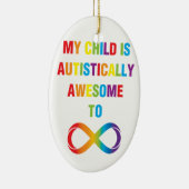私の子供は自閉的に無限素晴らしである セラミックオーナメント (右)