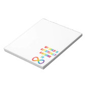 私の子供は自閉的に無限素晴らしである ノートパッド (回転)