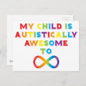 私の子供は自閉的に無限素晴らしである ポストカード (正面/裏面)