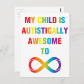 私の子供は自閉的に無限素晴らしである ポストカード (正面/裏面)