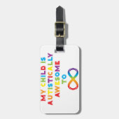 私の子供は自閉的に無限素晴らしである ラゲッジタグ (正面縦)
