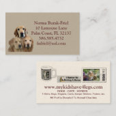 私の子供は4本の足の名刺2012年を持っています 名刺 (正面/裏面)