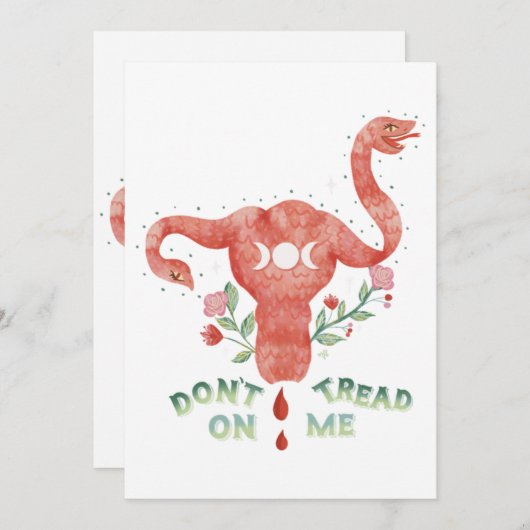 私の子宮に踏み込まないPRO CHOICE Essential 招待状 (正面/裏面)