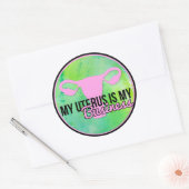 私の子宮は私の仕事だ ラウンドシール (封筒)