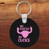 私の子宮は私の選択 キーホルダー (正面)