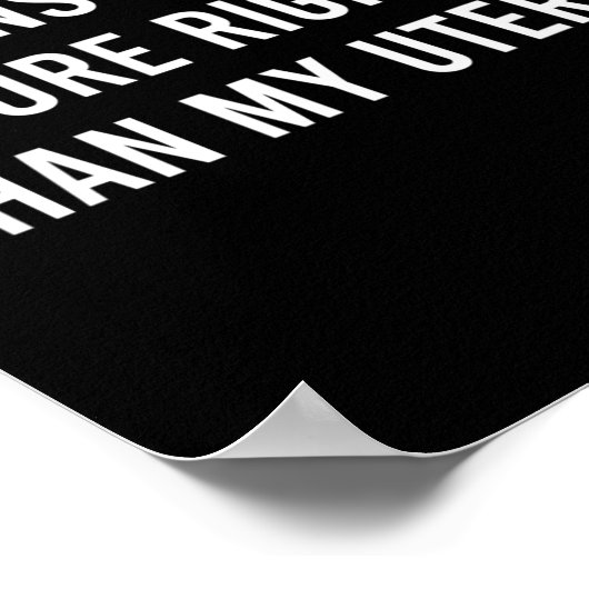 私の子宮よりも多くの権利を持っている選択権女性女性 ポスター (角)