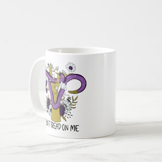 私の子宮を踏み出さない コーヒーマグカップ (正面左)