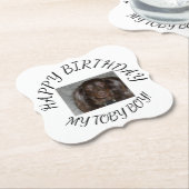 私の子犬の誕生日おめでとう ペーパーコースター (アングル)
