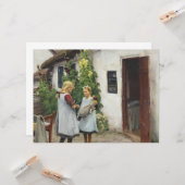 私の子猫を見た?(H.A. Brendekilde著) カード (正面/裏面インサイチュ)