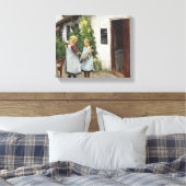 私の子猫を見た？（H.A. Brendekilde著） キャンバスプリント (インサイチュ (寝室))