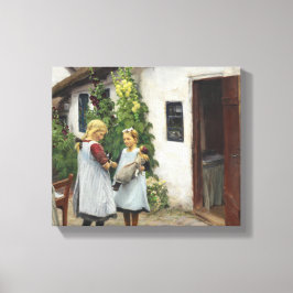 私の子猫を見た？（H.A. Brendekilde著） キャンバスプリント