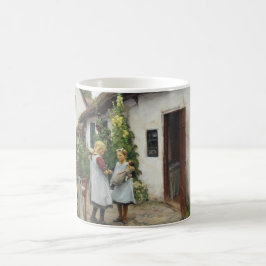 私の子猫を見た？（H.A. Brendekilde著） コーヒーマグカップ