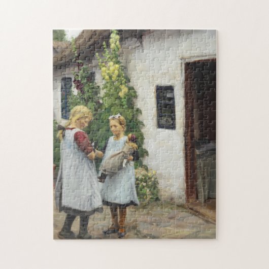 私の子猫を見た？（H.A. Brendekilde著） ジグソーパズル (縦)