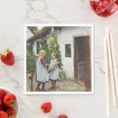 私の子猫を見た?(H.A. Brendekilde著) スタンダードランチョンナプキン (インサイチュ)