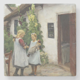 私の子猫を見た？（H.A. Brendekilde著） ストーンコースター