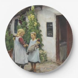 私の子猫を見た？（H.A. Brendekilde著） ペーパープレート